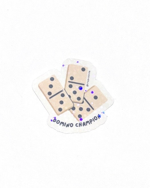 Domino Champion Waterproof Holographic Sticker