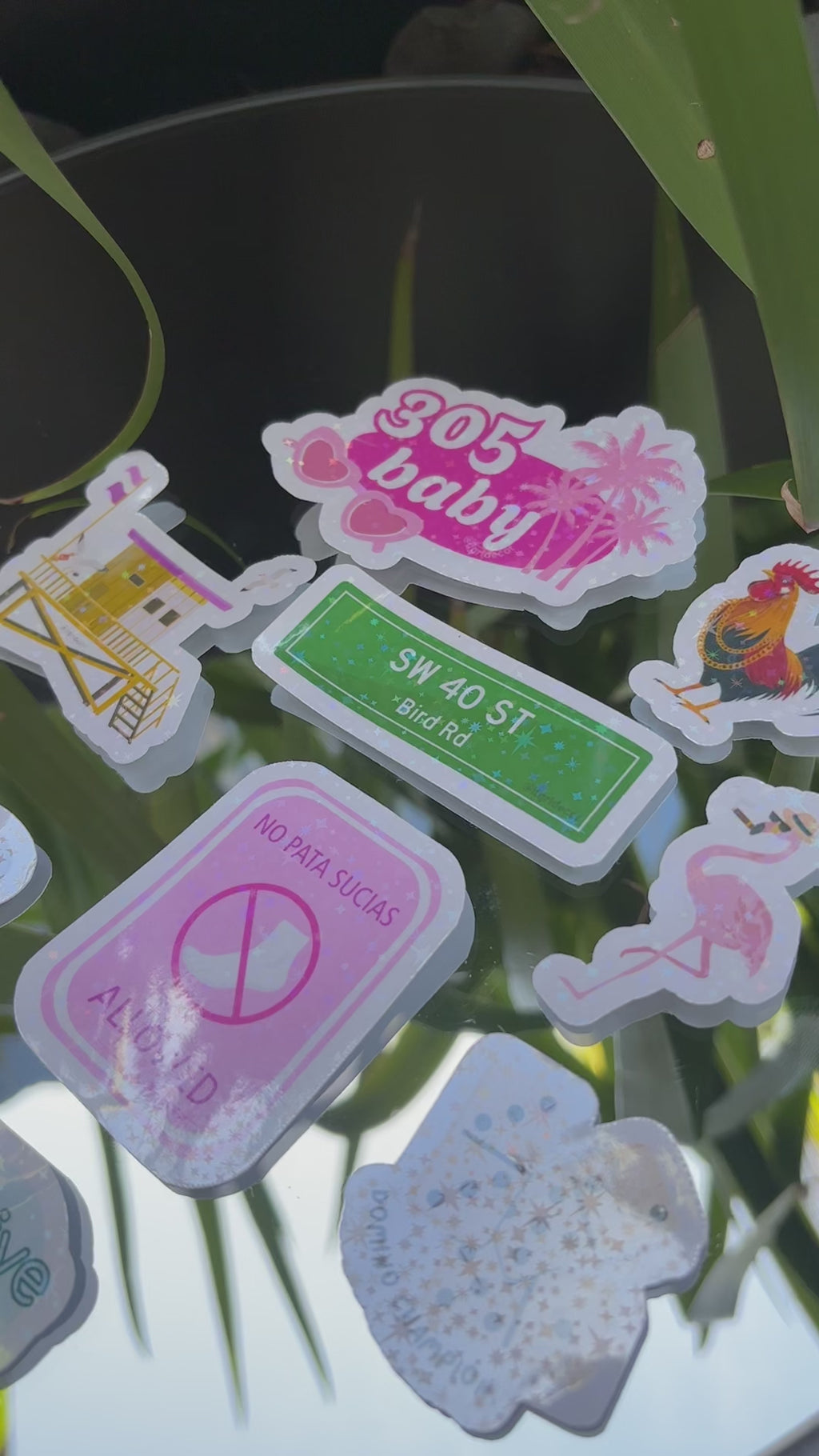 Papi Rooster Waterproof Holographic Glitter Sticker